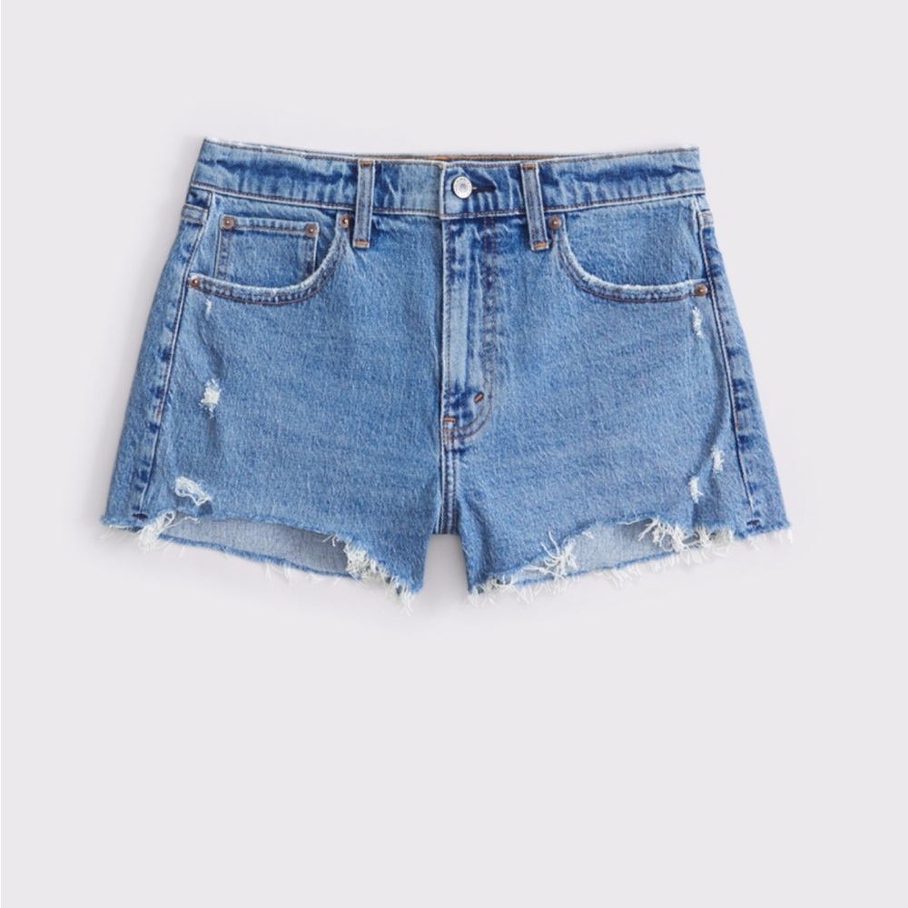 Abercrombie & Fitch Blue Jean Shorts Distressed Vintage Style